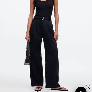 Madewell Harlow Wide-Leg Black Pants